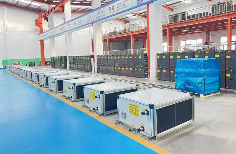 吊頂式空調機組生產場景